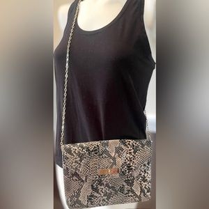 Banana Republic Faux Snakeskin Convertible Crossbody Purse